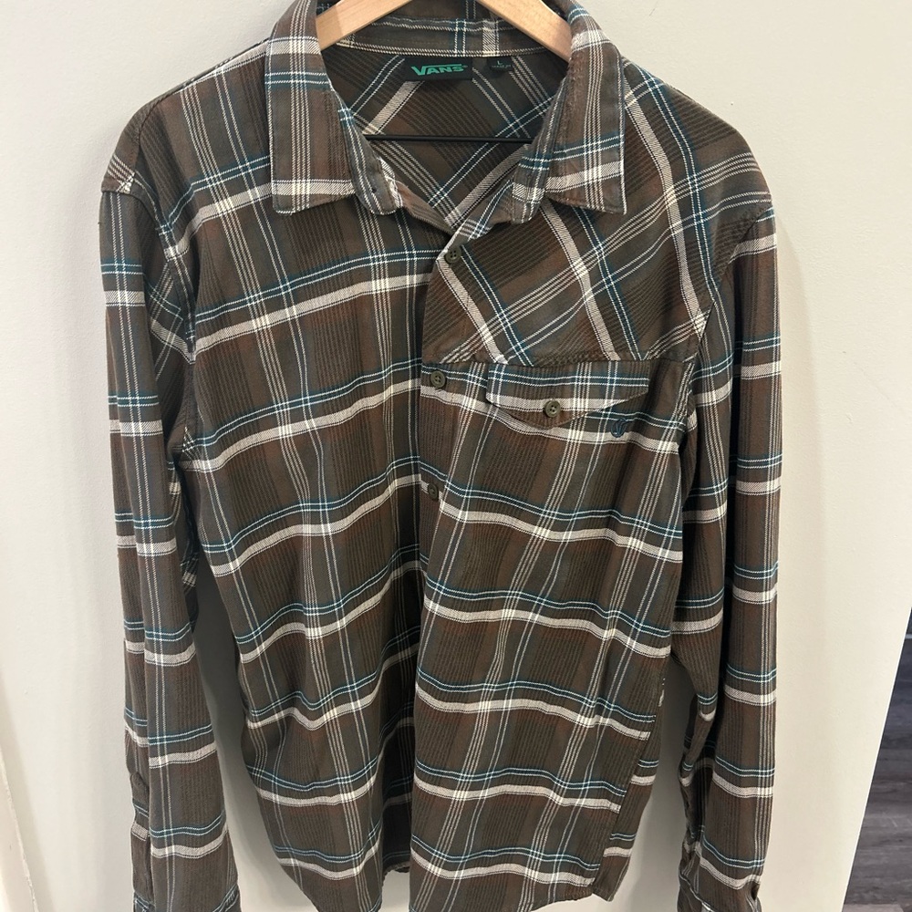 Vans Men’s Plaid Flannel Shirt – Size L